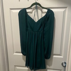 Abercrombie and Fitch Green Long Sleeve Dress